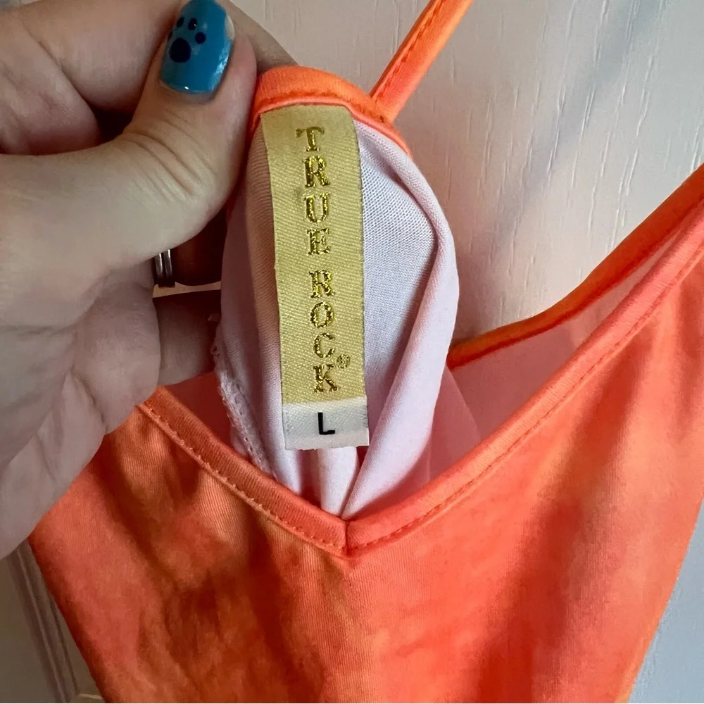 TRUE ROCK Orange Romper Size Large - Picture 3 of 4